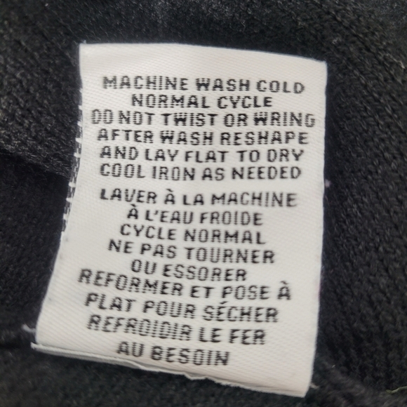 Magaschoni Bat Wing Square Cowl Neck Ribbed Sleeve Sweater Blk Size Small Petite - Picture 7 of 8